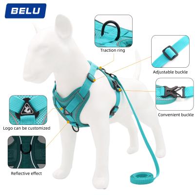 China 2021 New Pet Chest Harness Comfortable Detachable Dog Harness Breathable Pet Leash Dog Leash for sale