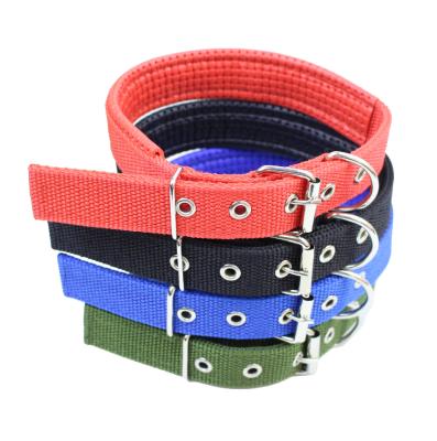 China Dogs Wholesale Soft Custom Foam White Adjustable Nylon Dog Collars In Bulk for sale