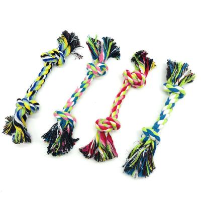 China Cotton Rope Knot Dogs Bone Double Molar Dog Chew Toy for sale