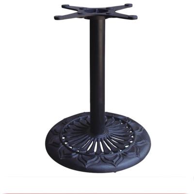 China Easy Installation Competitive Factory Price Simplicity Metal Round Glass Cast Iron One Leg Table Coffee Table Bases for sale