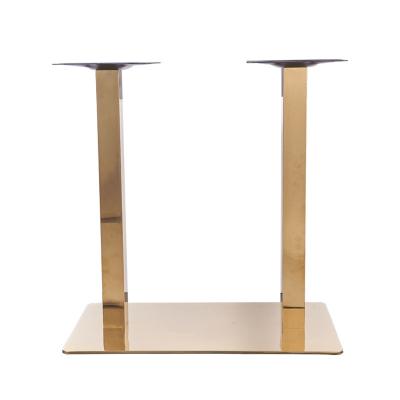 China Easy Installation Custom Table Base Stand Stainless Steel Legs Tables Easier Installation Dinning Coffee Gold Metal Table Base for sale