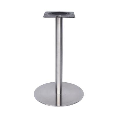 China Easy Installation Custom Chrome Round Table Legs Stainless Steel Restaurant Coffee Dining Metal Tulip Bar Table Base for sale