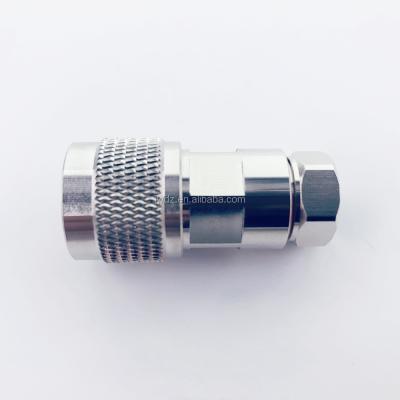 China 50 Ohm High Performance RF Male Connector N Clamp For 1/4 Super Flexible Cable for sale