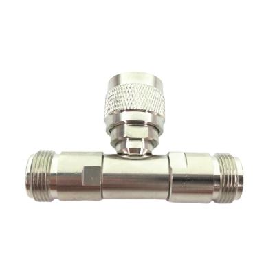 China 50 Ohm T Type Connector 3 Way N Male To N Female To N Female Adapter for sale