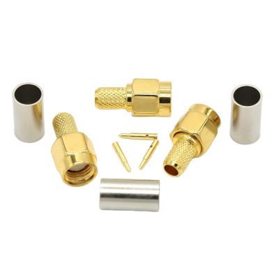 China 50 Ohm Factory Customized Coaxial Connector SMA Male For RG405 /SM086 Cable for sale