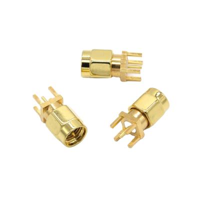 China 50 Ohm RF MMCX RIGHT ANGLE PCB Female Four Legs MMCX Connector for sale