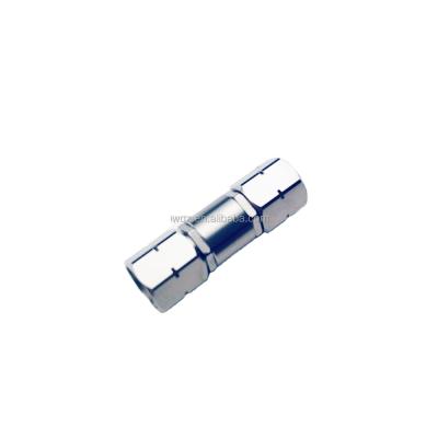 China 50 Ohm 2.4 SUS303 High Frequency Millimeter Wave RF Coaxial Adapter 2.4 Male To Male DC - 50 GHz VSWR1.2 for sale