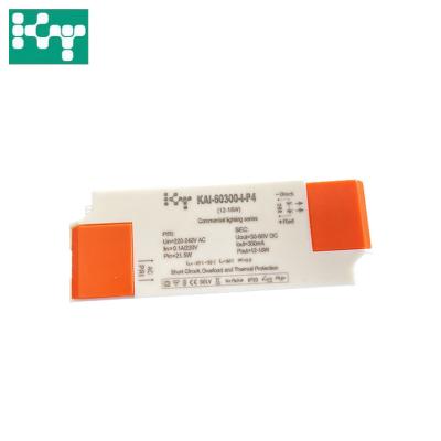 China Constant Current LED Driver IP20 30-60VDC 300mA 18W 100*35*23mm for sale