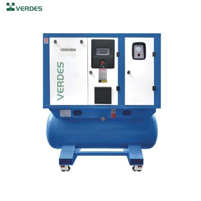 China OIL-LESS Verdes MINI Air Compressor Integrated 150 Lilter Air Tank Dryer All In One Compressor 60 70 80 Gallon Air Compressor for sale