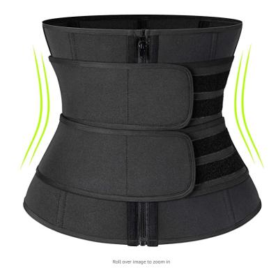 China Thermal Sweat Waist Training Corset Waist Trainer Neoprene Steel Bone Row Double Waist Belt Women Abdominal Shaped Wicking Repair for sale