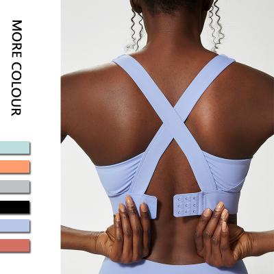 China Viable Lulu Align Cross Back Women's Corset Backless Sports Bra Women's Yoga Bra for sale