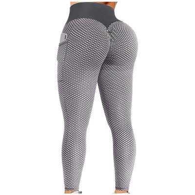 China Wholesale Women's Factory Size Fitness Pants Honeycomb Pocket Hip Peach Breathable Seamless Yoga Pants Activity Tights for sale