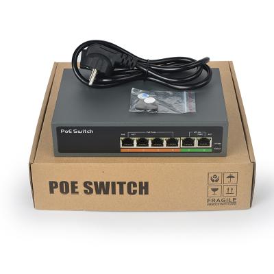 China Port POE 4+2 48V poe switch SDAPO PSE604EX V2.0 65W 10/100Mbps with extra 250m function poe switch for sale