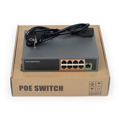 China Port POE switch SDAPO 8+2 poe IEEE802.3af/at factory direct with 250 meters extra function 48v poe switch SDAPO PSE908D for sale