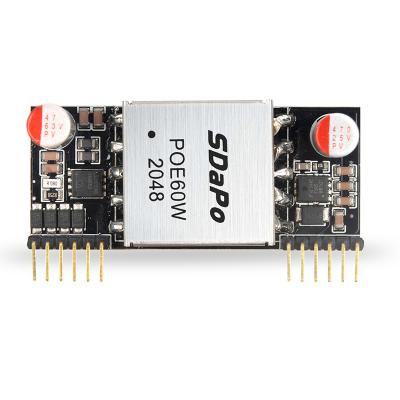 China PCBA support 10M/100M/1000M 12V 5A poe board IEEE802.3b Standardt 27*62mm PoE module SDAPO DP1205BT for sale