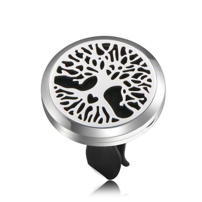 China FASHIONABLE 30mm Stainless Steel Aromatherapy Essential Oil Car Diffuser Duct Clip Pendant for sale