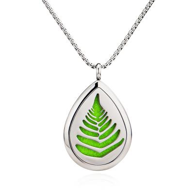 China Fashion Women Aromatherapy Stainless Steel Essential Oil Diffuser Customized Pendant Necklace for sale