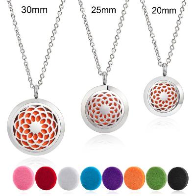 China Stainless Steel Pendant Necklaces Jewelry Stainless Steel Perfume Diffuser Aromatherapy Women for sale