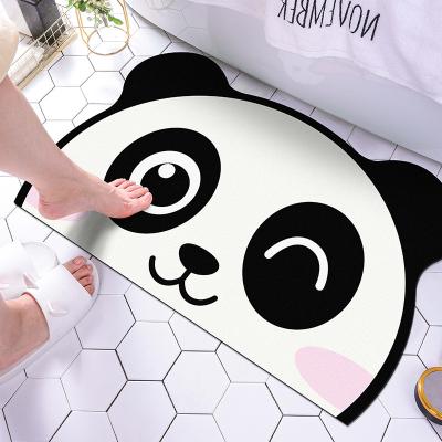 China Modern Bathroom Absorbent Toilet Mats Anti-slip Mud Diatom Floor Pads Cartoon Bathroom Floor Mats Floor Mats for sale