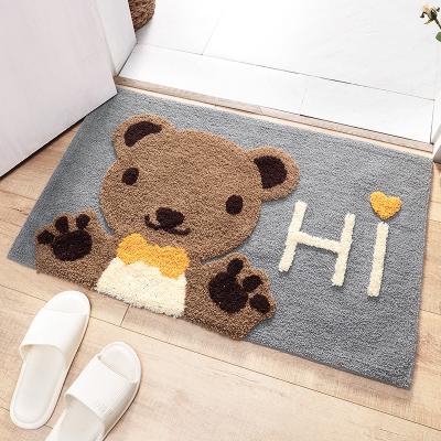 China Modern Pet Print Bathroom Rug, Instant Absorbent Rug, Custom Backing Bath Mat for sale