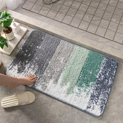 China Wholesale Luxury Microfiber Floor Mats Soft Comfortable Doormat Cushion Anti Slip Stocked Bath Mat for sale