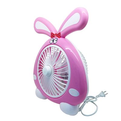 China Cute Small Bedroom Fan Storage Cartoon Design Cartoon Table Rechargeable Desk Fan for sale