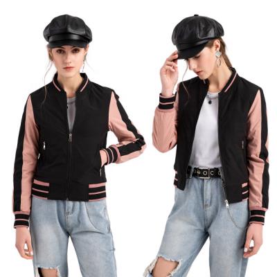 China Sustainable Wholesale Autumn Street Style Women Cropped Coats And Jackets Coats Womens Baseball Jacket for sale