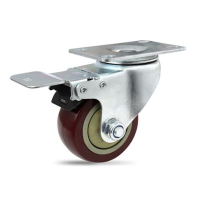 China Custom Furniture Dumb Design 3/4/5 Inch Swivel Heavy Duty Trolley Casters PVC Wheel Caster Custom for sale