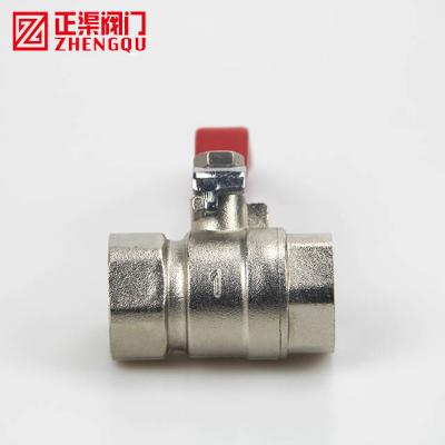 China ZHENGQU General Brass VALVE 1inch NPT Yellow Color Brass Ball Valve Threaded for sale