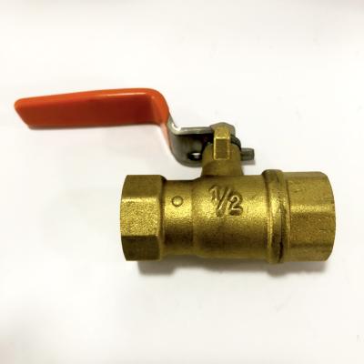 China General 1/2 inch brass ball valve dn15 yellow color for sale