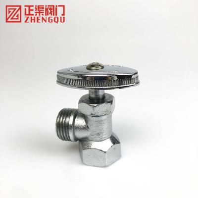 China General zinc alloy angle valve universal hot and cold water flow angle valve for sale