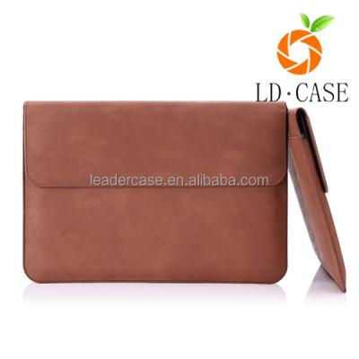 China New Arrival PU Leather Laptop Sleeve Waterproof , Laptop Leather Cover for sale