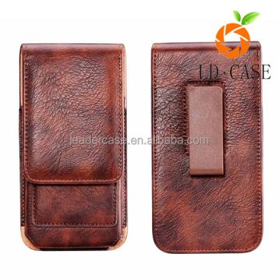 China Universal Cell Phone Shockproof Leather Mobile PU Pocket Clutch Bag Belt Clip Case For iPhone 7 for sale