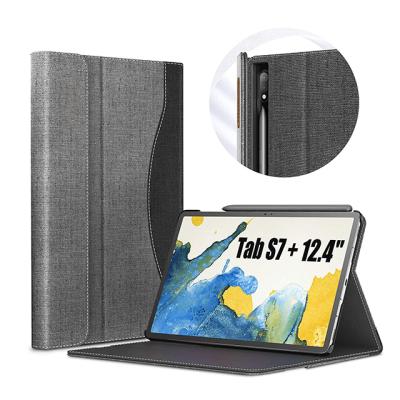 China Promotional High Quality Protective Multiple Colors Leather Case Cover For Samsung Galaxy Tab S7 Plus 2020 T970/T975 12.4inch for sale