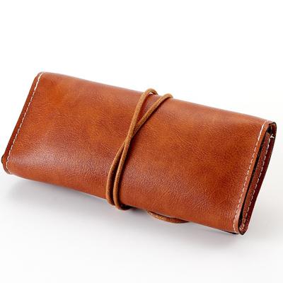 China New Design Unisex Handmade Optical Glasses Case Luxury Eyewear Box PU Carrying Case For Glass Brown Bag Custom for sale