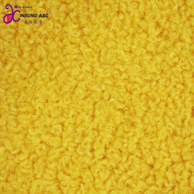 China New Fashion Tear-resistant 100% Polyester Crimped Lion Velvet Can Be Customized Dyed Weft Knitted Plush Fabric for sale