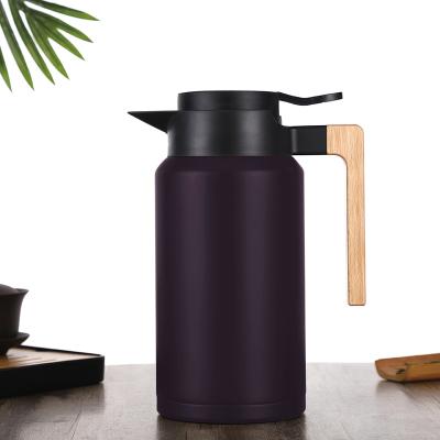 China WITH LID 2L Stainless Steel Vacuum Coffee Pot Double Wall Teapot Insulated Coffee Thermos for sale