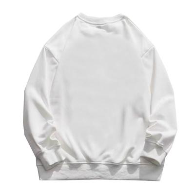 China Anti-wrinkle fashion sweatshirt crewneck solid embossed plain sweatshirt anti-pilling embroidered casual cotton/p pullover sweatshirt for men for sale