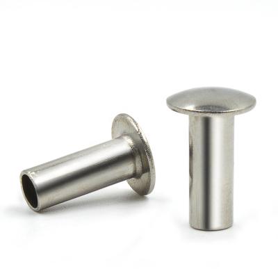 China Stainless Steel Round Head Semi Tubular Stainless Steel Rivets Fast Delivery for sale