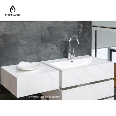 China space/mall and etc. Commercial Marble Solid Color Corians Outdoor Rectangular Bathroom Wash Basin Sink for sale