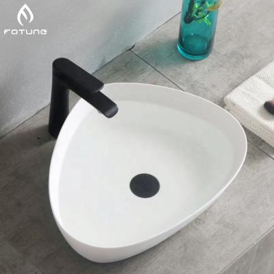 China Portable Countertop Sink Hair Sink Small Corner Hand Wash Sink In Pure Acrylic Solid Surface for sale