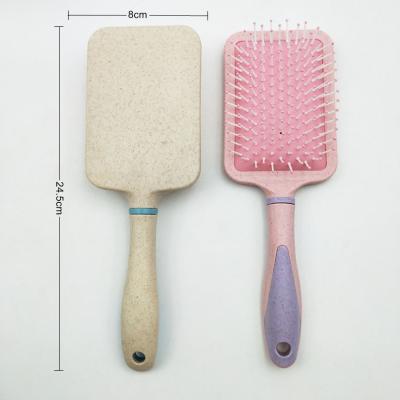 China Various Types Environmental Bulk Hair Brushes Eco-friendly Wheat Straw Hair Brushes Compact Types For Women for sale