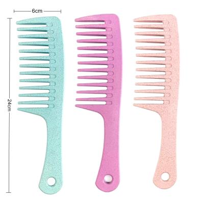 China ECO Compact Recycled Plastic Salon Comb Shampoo Hair Brush Wide Tooth Wavy Comb For All Kinds Of Hair for sale