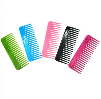 China Custom Logo Compact Multi Color Simple Plastic Tooth Hair Comb Shower Hair Brush Gift Compact Wide Promotional Comb for sale