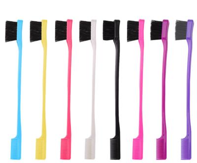 China Wholesale Hair Products Plastic Handle Double Sided Lip Liner Hair Edge Control Brushes for sale