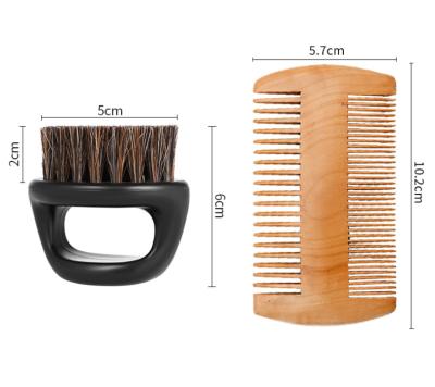 China Shaving Brush Wholesale Customize Logo Boar Bristles Beard Brush With Bamboo And Wooden Mustache Brush for sale