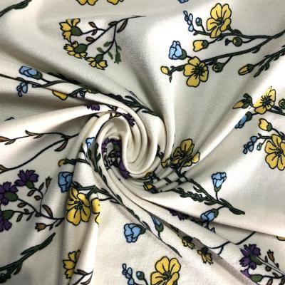 China Memory 95% Digital Printed Polyester 5% Elastane Custom DBP Fabric Polyester Double Brushed Printed DBP Fabric for sale