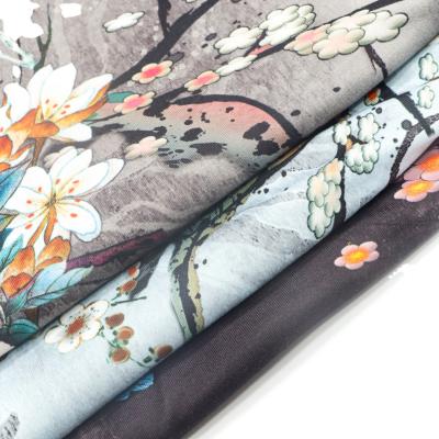 China Custom Memory 95% Digital Printed Polyester 5% Elastane DBP Knit Fabric Two Sided Dty Brush Print Polyester Fabric for sale