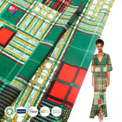 China Anti-Static Fast Delivery Digital Printing Polyester Spandex 4 Way Stretch Fabric For Woven Dress for sale