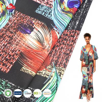 China Fashion Dress Design Anti Pill Floral Viscous Fabric Floral Printed Viscous Fabric Printed for sale